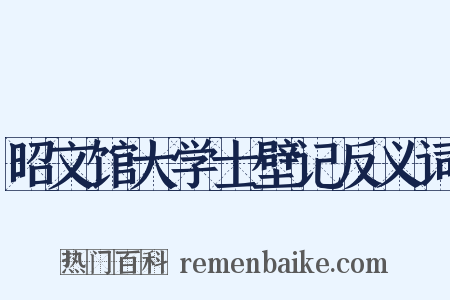 昭文馆大学士壁记反义词是什么意思的图片